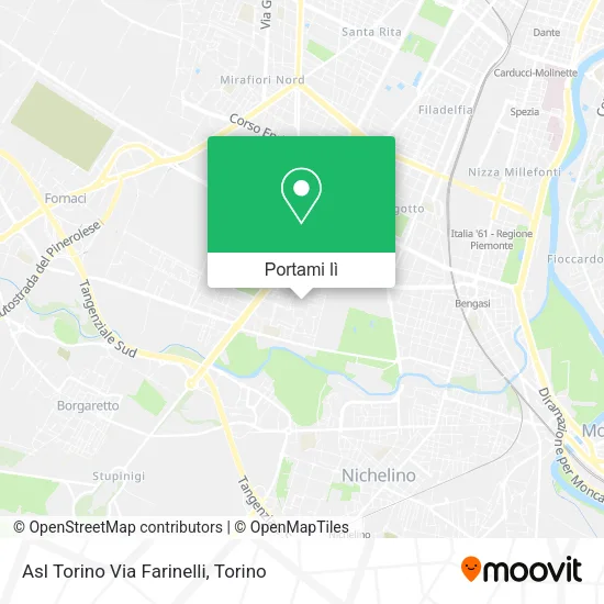 Mappa Asl Torino Via Farinelli