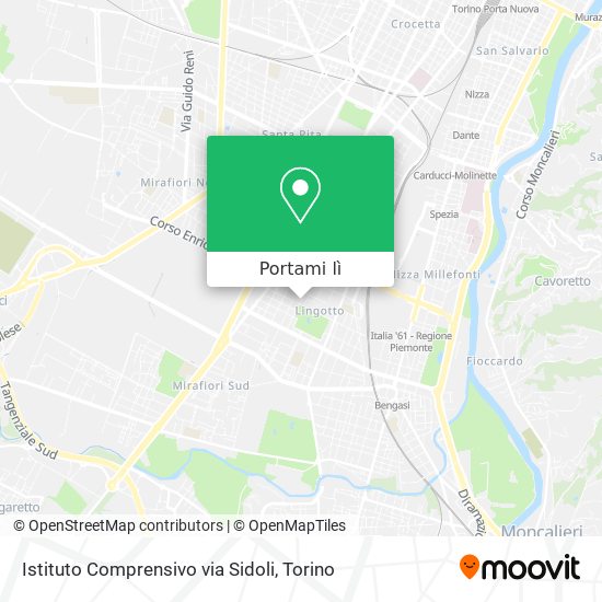 Mappa Istituto Comprensivo via Sidoli