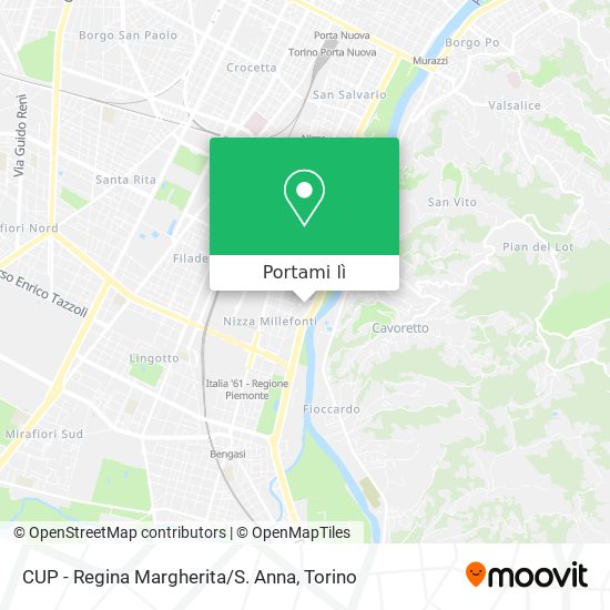 Mappa CUP - Regina Margherita / S. Anna