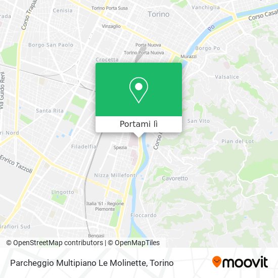 Mappa Parcheggio Multipiano Le Molinette