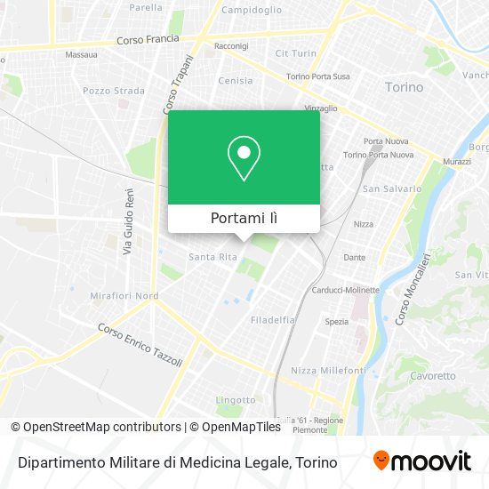 Mappa Dipartimento Militare di Medicina Legale