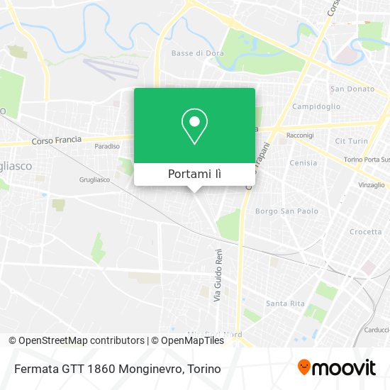Mappa Fermata GTT 1860 Monginevro