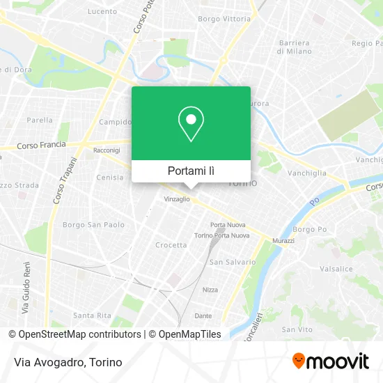 Mappa Via Avogadro