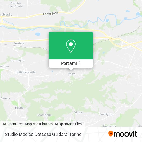 Mappa Studio Medico Dott.ssa Guidara