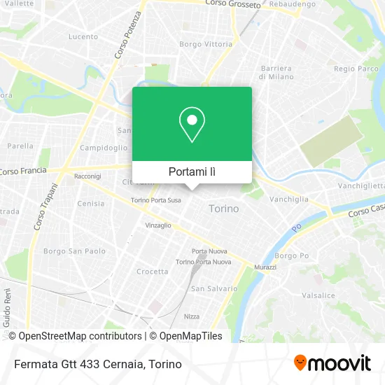 Mappa Fermata Gtt 433 Cernaia