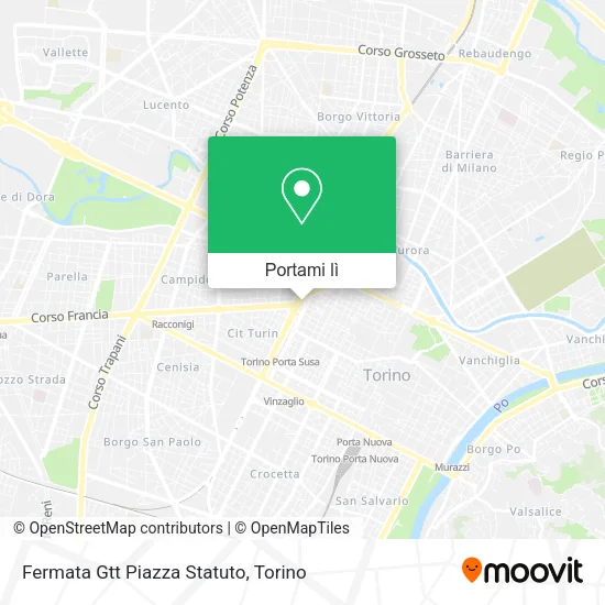 Mappa Fermata Gtt Piazza Statuto