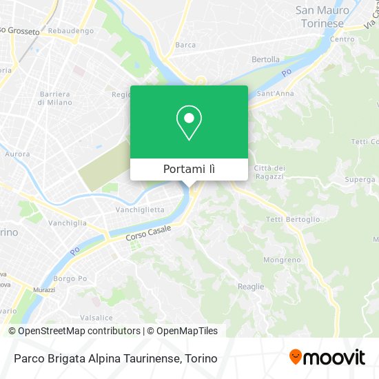 Mappa Parco Brigata Alpina Taurinense