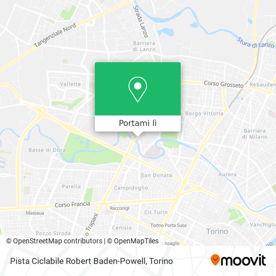Mappa Pista Ciclabile Robert Baden-Powell
