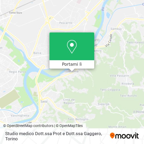 Mappa Studio medico  Dott.ssa Prot e Dott.ssa Gaggero