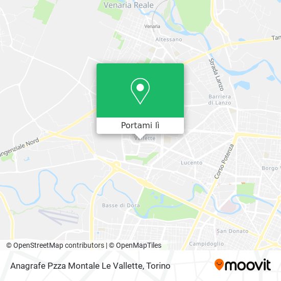Mappa Anagrafe Pzza Montale Le Vallette