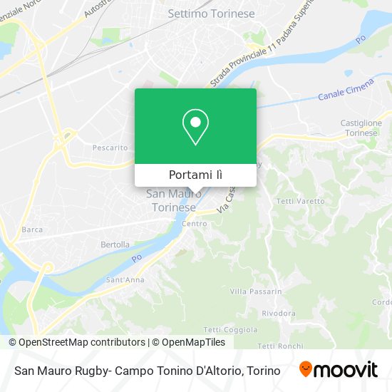 Mappa San Mauro Rugby- Campo Tonino D'Altorio