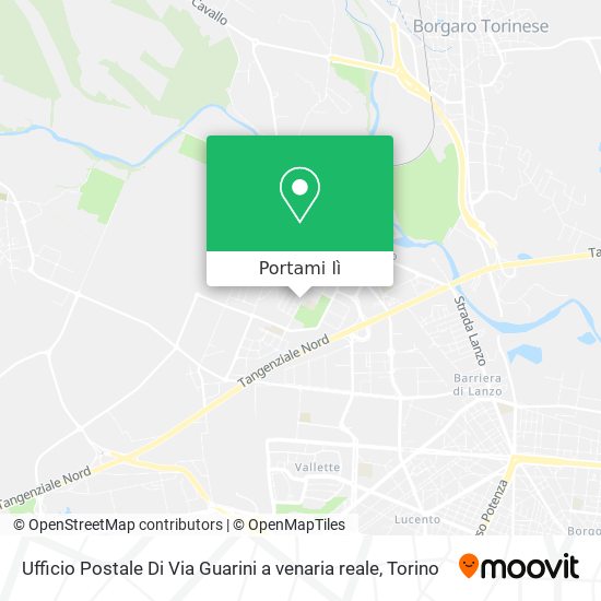 Mappa Ufficio Postale Di Via Guarini a venaria reale