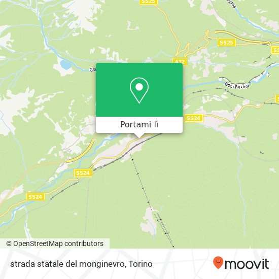 Mappa strada statale del monginevro