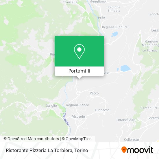 Mappa Ristorante Pizzeria La Torbiera