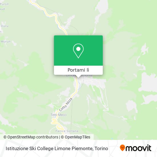 Mappa Istituzione Ski College Limone Piemonte