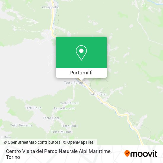 Mappa Centro Visita del Parco Naturale Alpi Marittime