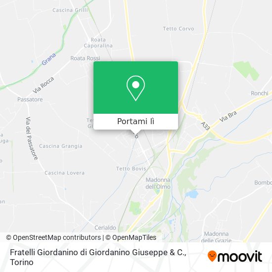 Mappa Fratelli Giordanino di Giordanino Giuseppe & C.