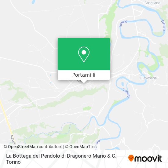 Mappa La Bottega del Pendolo di Dragonero Mario & C.