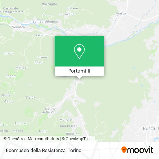 Mappa Ecomuseo della Resistenza