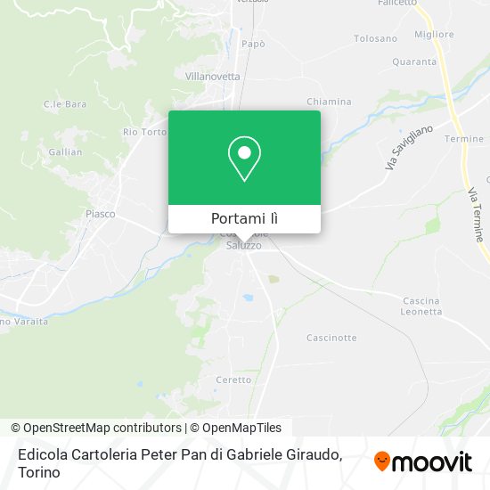 Mappa Edicola Cartoleria Peter Pan di Gabriele Giraudo