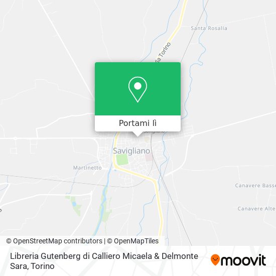 Mappa Libreria Gutenberg di Calliero Micaela & Delmonte Sara
