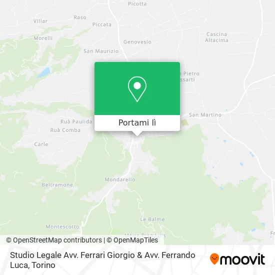 Mappa Studio Legale Avv. Ferrari Giorgio & Avv. Ferrando Luca