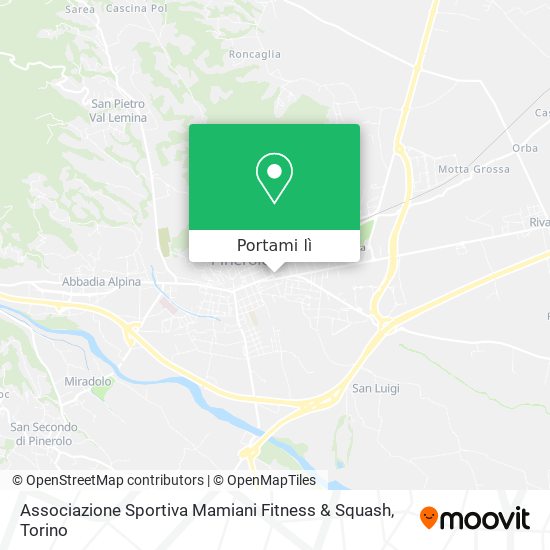 Mappa Associazione Sportiva Mamiani Fitness & Squash