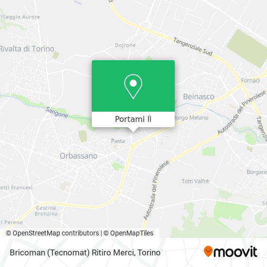 Mappa Bricoman (Tecnomat) Ritiro Merci