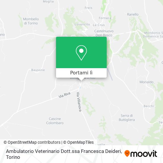 Mappa Ambulatorio Veterinario Dott.ssa Francesca Deideri