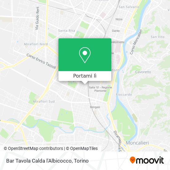 Mappa Bar Tavola Calda l'Albicocco