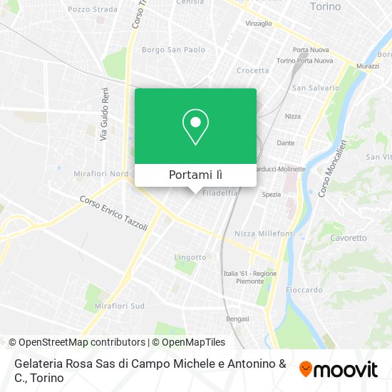 Mappa Gelateria Rosa Sas di Campo Michele e Antonino & C.