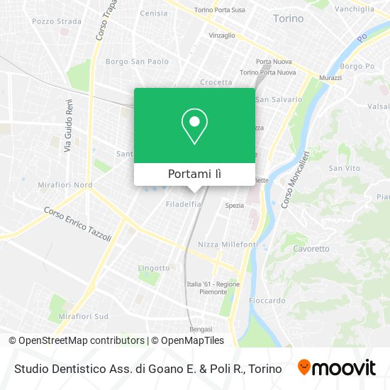 Mappa Studio Dentistico Ass. di Goano E. & Poli R.