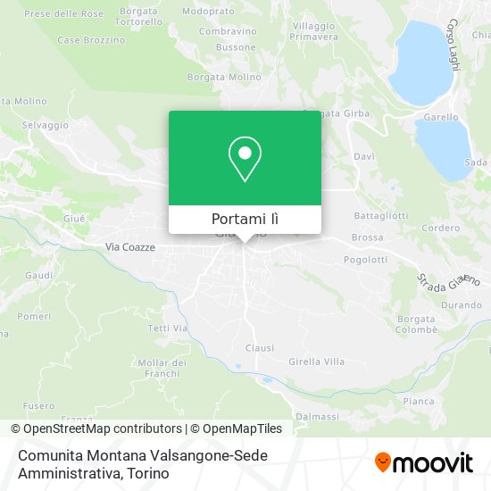 Mappa Comunita Montana Valsangone-Sede Amministrativa