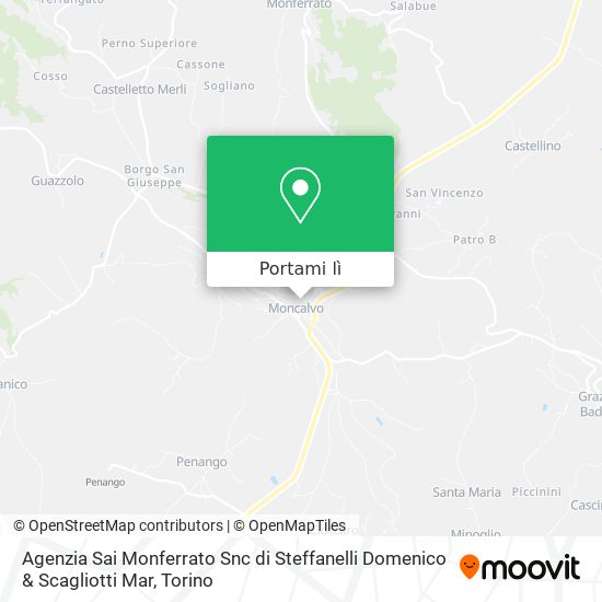 Mappa Agenzia Sai Monferrato Snc di Steffanelli Domenico & Scagliotti Mar