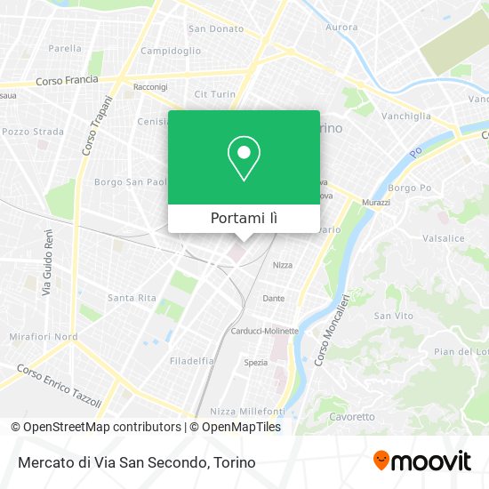 Mappa Mercato di Via San Secondo