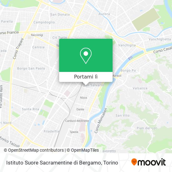 Mappa Istituto Suore Sacramentine di Bergamo