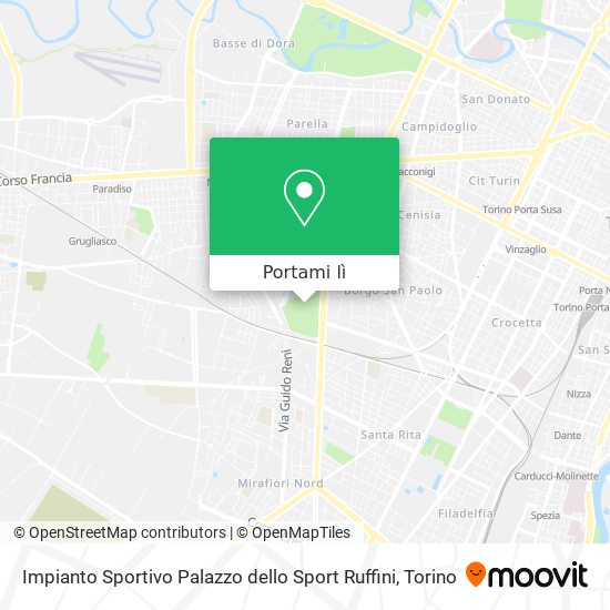 Mappa Impianto Sportivo Palazzo dello Sport Ruffini