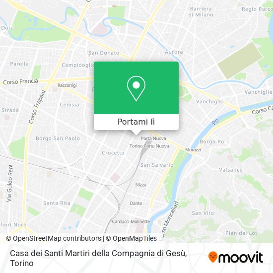 Mappa Casa dei Santi Martiri della Compagnia di Gesù