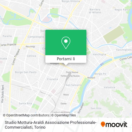 Mappa Studio Mottura-Araldi Associazione Professionale-Commercialisti