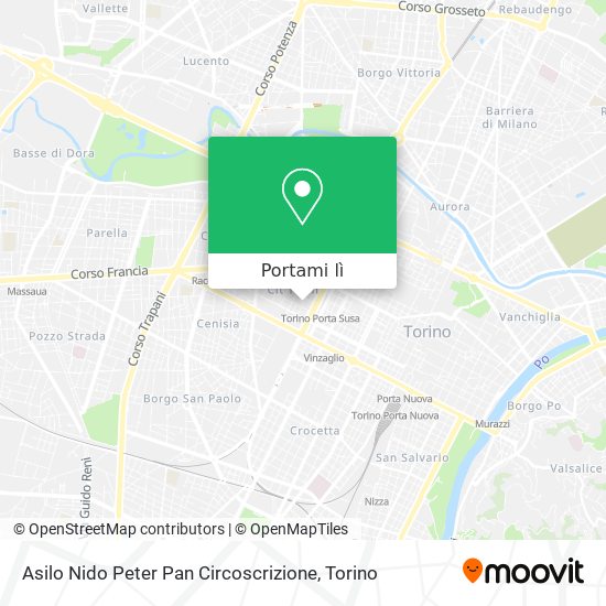 Mappa Asilo Nido Peter Pan Circoscrizione