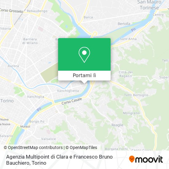 Mappa Agenzia Multipoint di Clara e Francesco Bruno Bauchiero