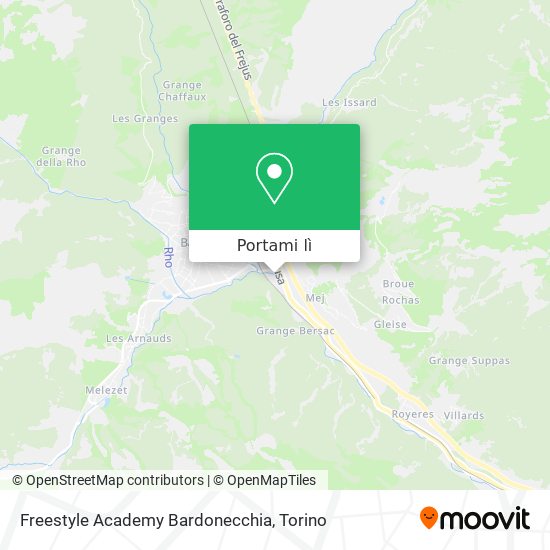 Mappa Freestyle Academy Bardonecchia