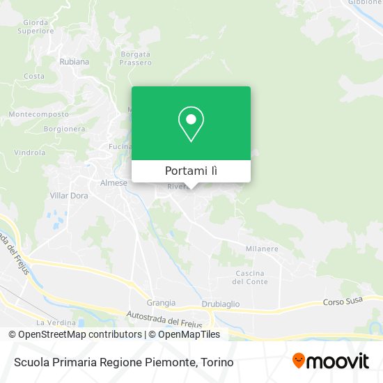 Mappa Scuola Primaria Regione Piemonte