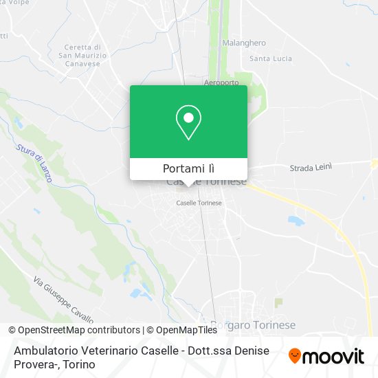 Mappa Ambulatorio Veterinario Caselle - Dott.ssa Denise Provera-