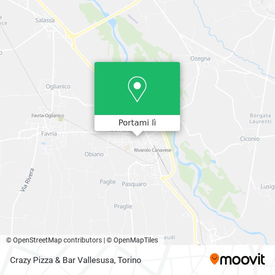 Mappa Crazy Pizza & Bar Vallesusa