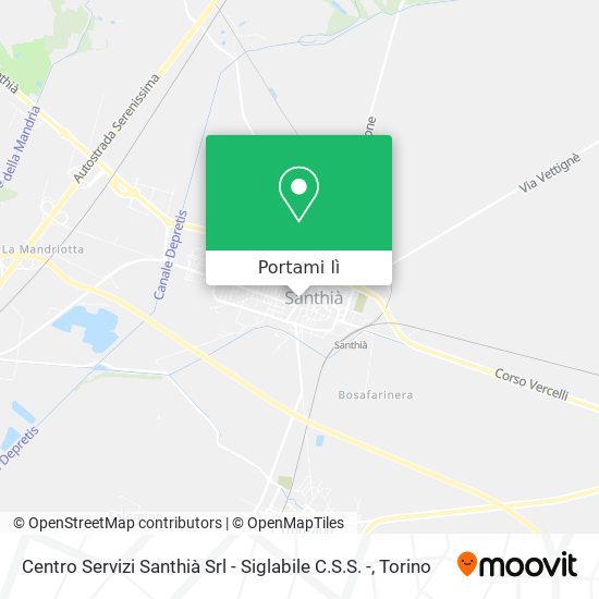 Mappa Centro Servizi Santhià Srl - Siglabile C.S.S. -