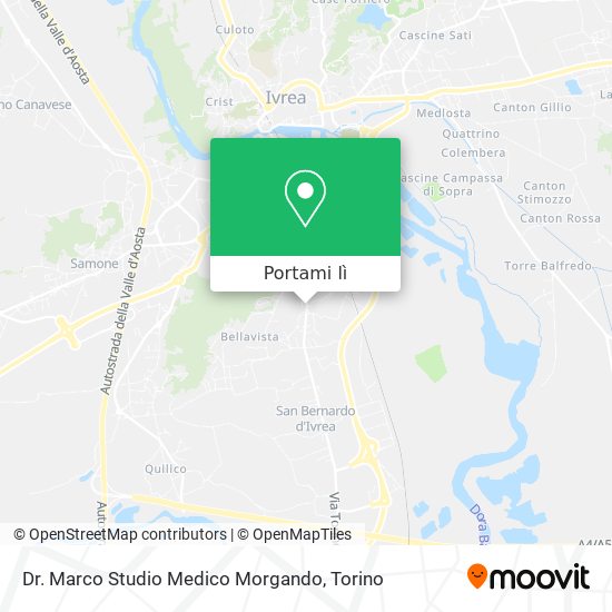 Mappa Dr. Marco Studio Medico Morgando