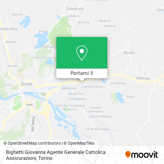 Mappa Bighetti Giovanna Agente Generale Cattolica Assicurazioni