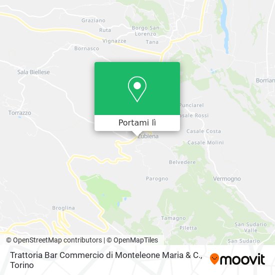 Mappa Trattoria Bar Commercio di Monteleone Maria & C.