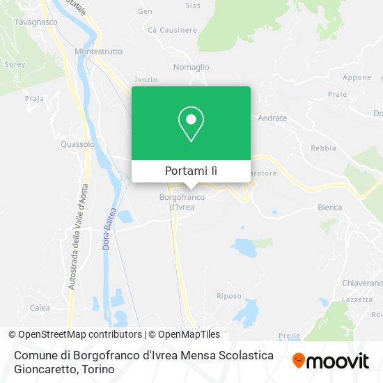 Mappa Comune di Borgofranco d'Ivrea Mensa Scolastica Gioncaretto